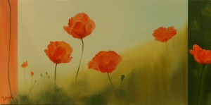 Jan-willem Boer 5 poppies oil painting