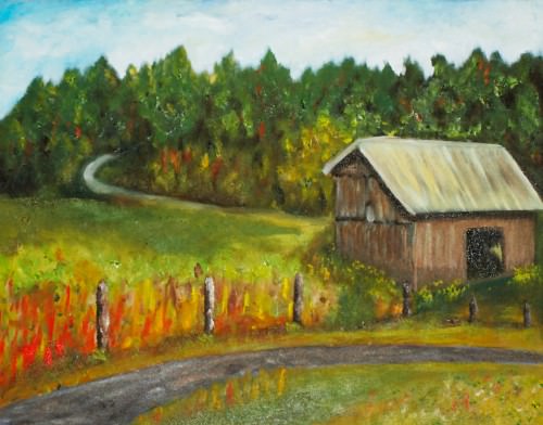 barn-road-oil-painting