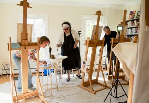 Painting in studio 1