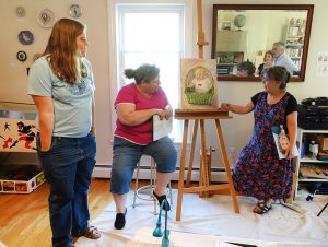 Showing paintings