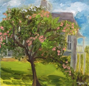 tree in oil