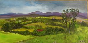 valley in oil paint
